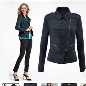 Cabi Tartan moto Jacket Size 8
